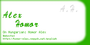 alex homor business card